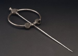 Silver thistle brooch from Flusco Pike, Penrith. British Museum.